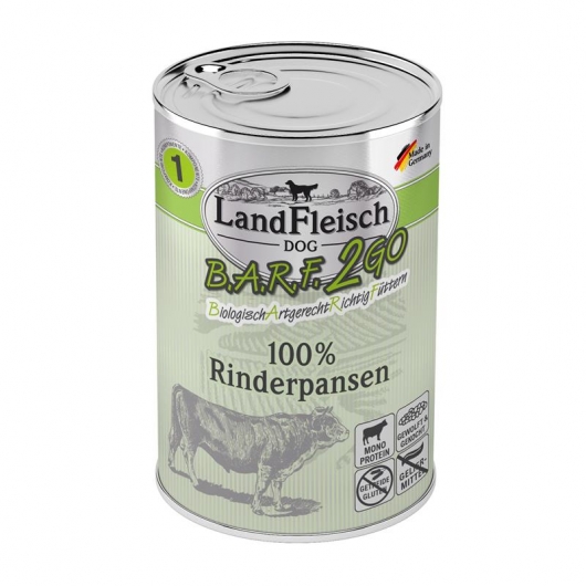 LandFleisch B.A.R.F.2GO 100% aus Rinderpansen 400g 