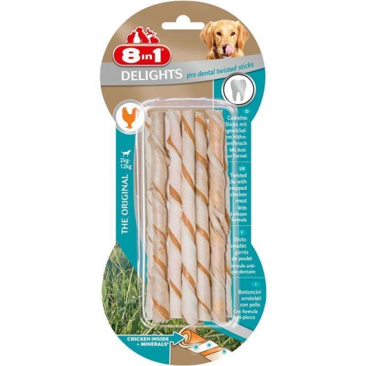 8in1 Delights Pro Dental Twisted Sticks 10 Stück 