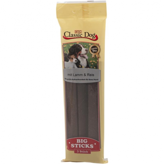 Classic Dog Big Sticks Lamm & Reis 3er Pack 