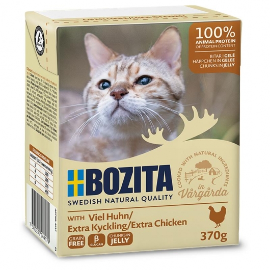 Bozita Cat Tetra Recard Häppchen in Gelee mit viel Huhn 370g 