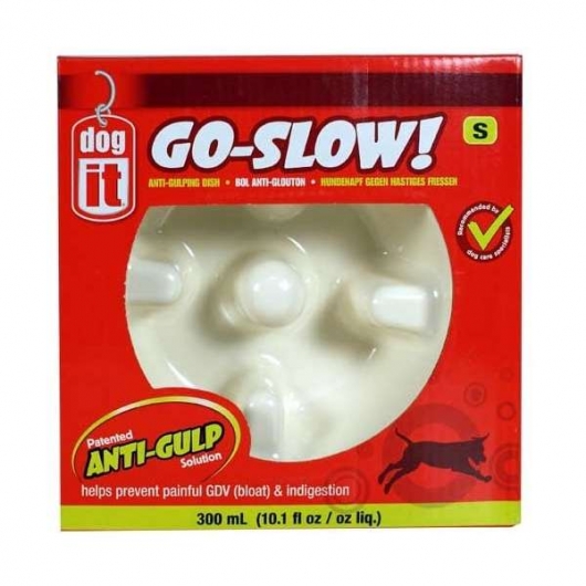 DOGIT Go-Slow Anti-Schling-Napf Weiss 600 ml 